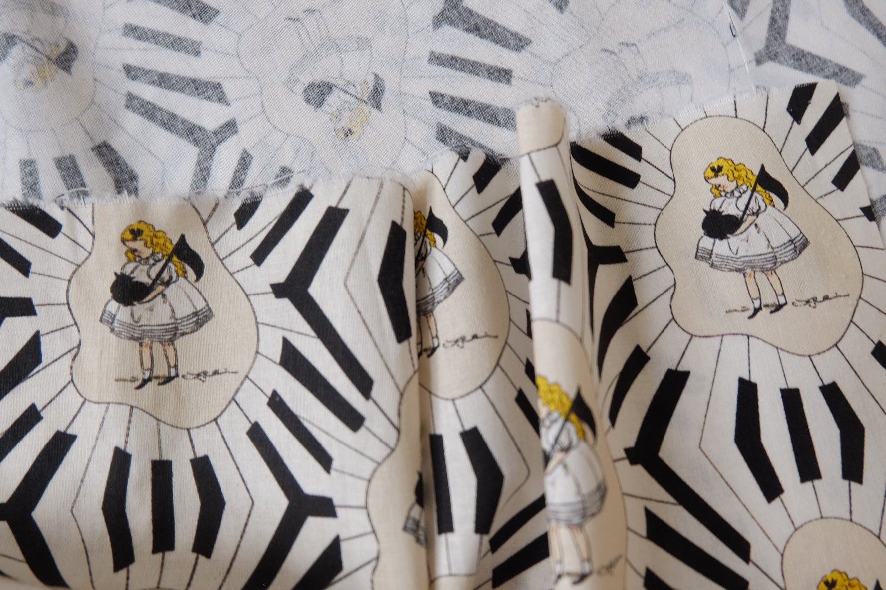 Girl Cotton Fabric – Graphic Novelty Print Cotton (2.19 yards)