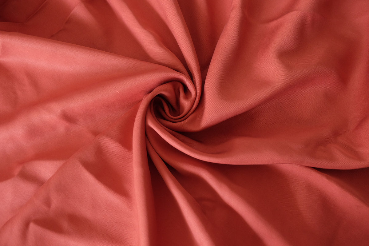 Coral Terracotta – Frosted Cupro Twill – 2.2 yd