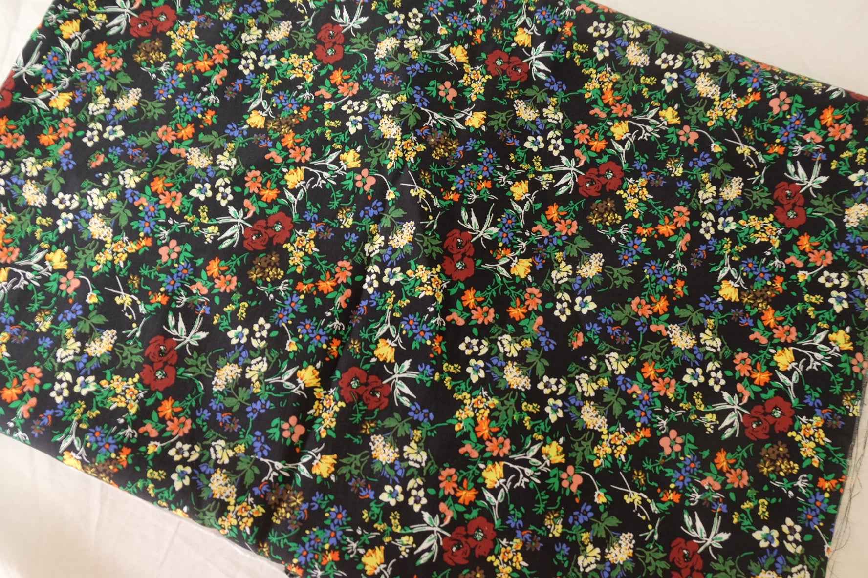 Dark Garden Floral Tencel  Fabric – 3.3 yd