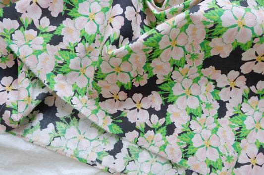 Floral Cotton Lawn Fabric - 2.19 yd