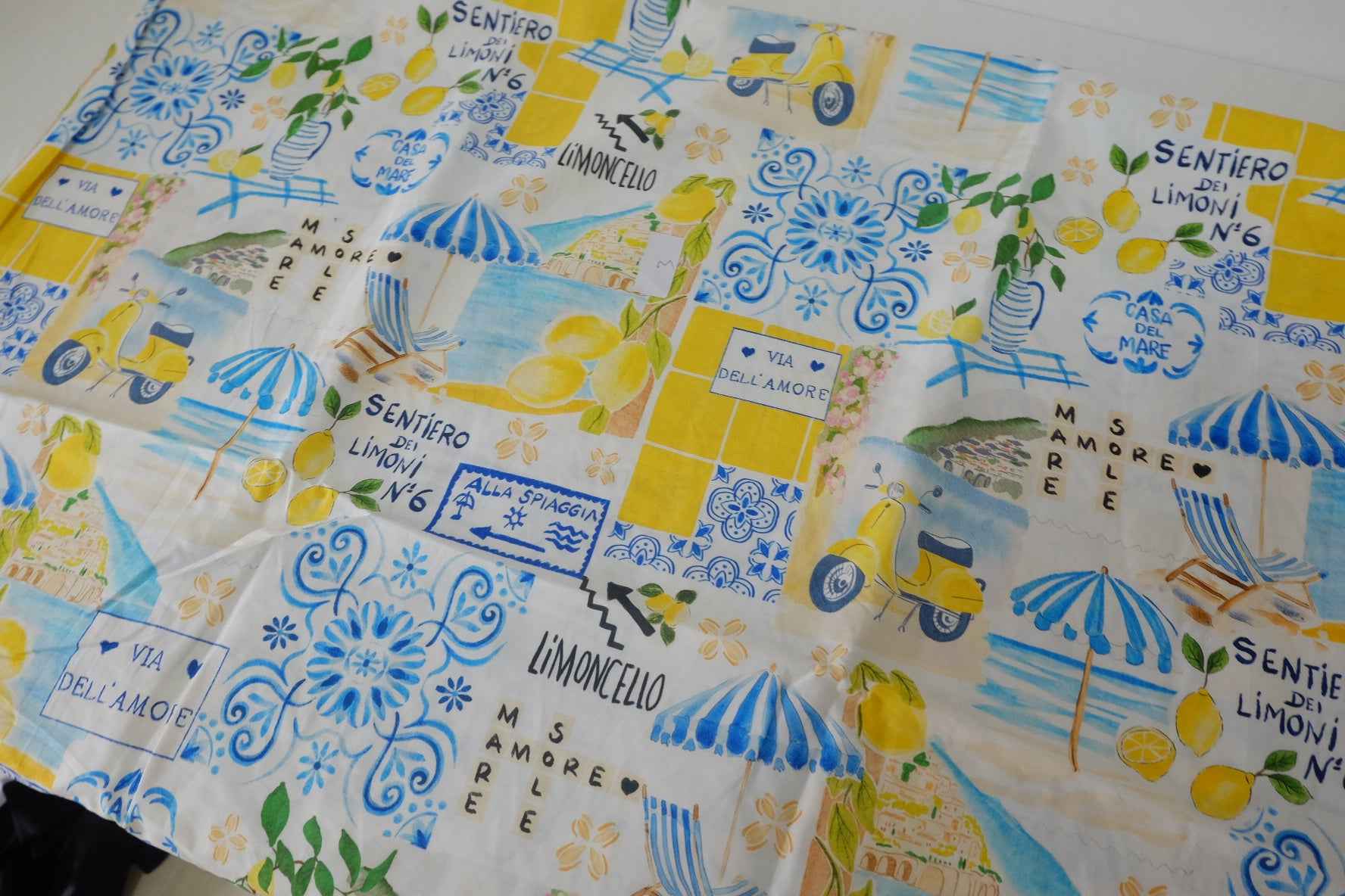 Amalfi Lemon Holiday Cotton Fabric – 3.3 yd