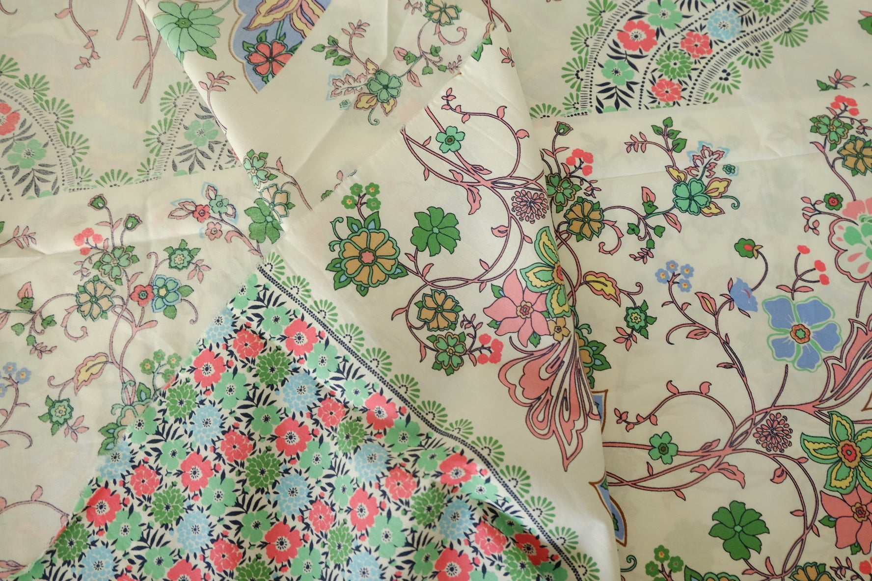 Border Print Long-Staple Cotton Poplin Dress Fabric – 3.3 yd