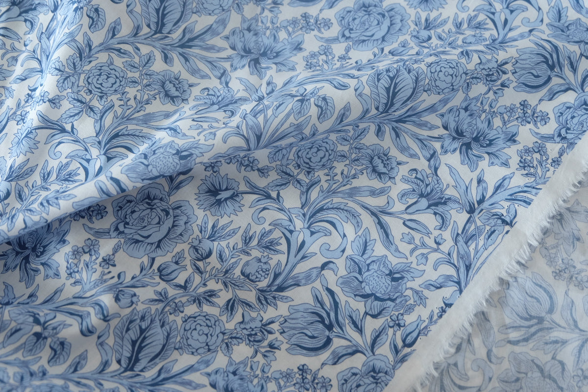 Blue Porcelain Garden Cotton Lawn – 3.3 yd