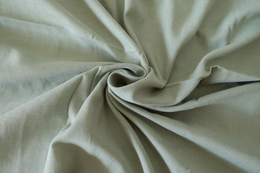 Super Soft Cotton Linen Blend Fabric in Sage Grey - 3.3 yd