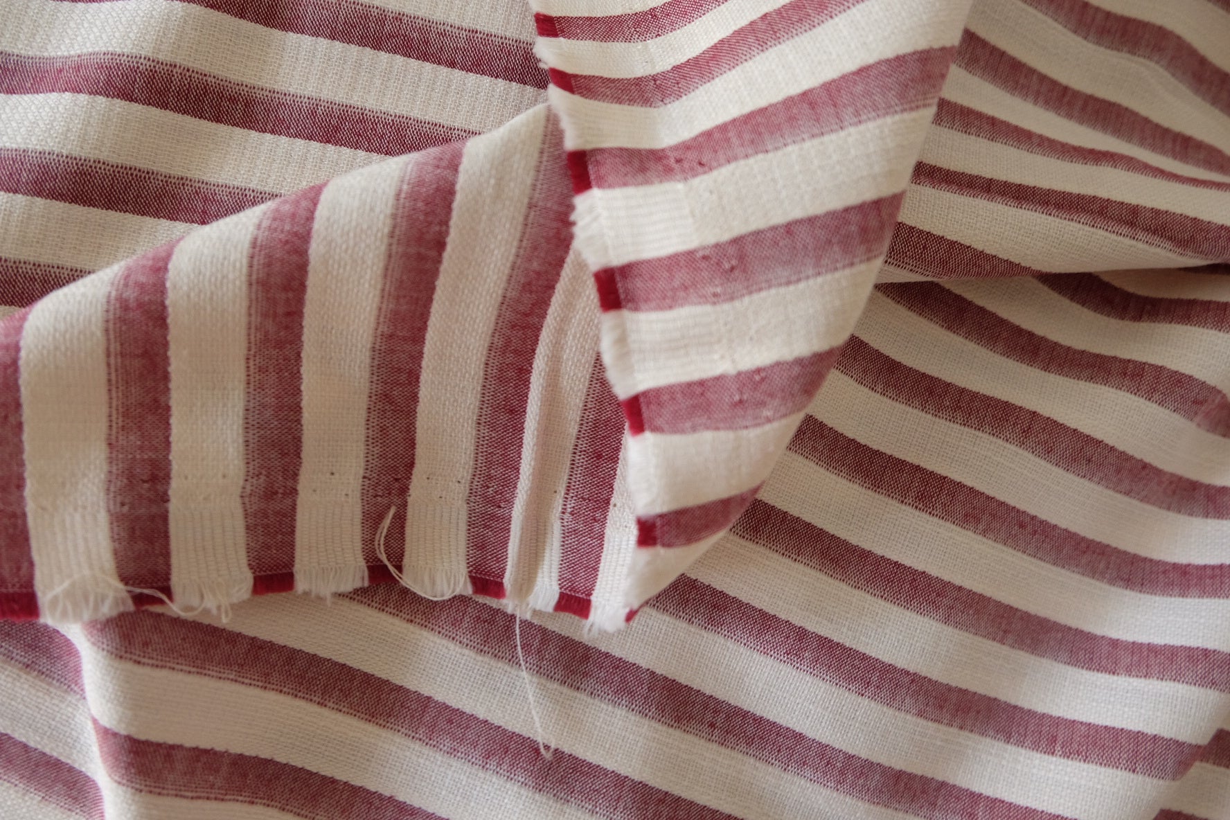 Yarn-Dyed Cotton Linen Stripe Fabric – 2.2 yd