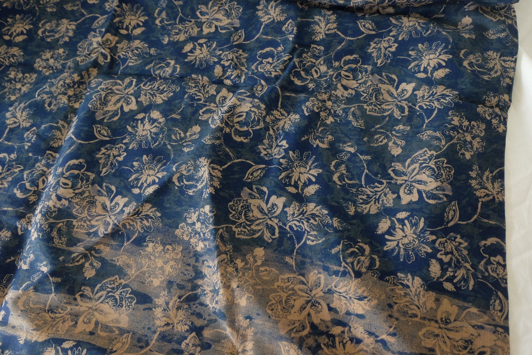 Indigo Vintage Floral Linen Cotton – 3.3 yd