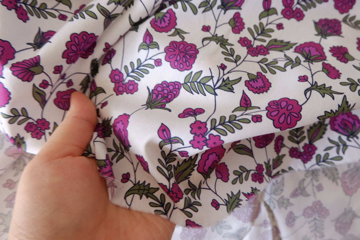 Magenta Garden – Fine Cotton Poplin – 1.6 yd