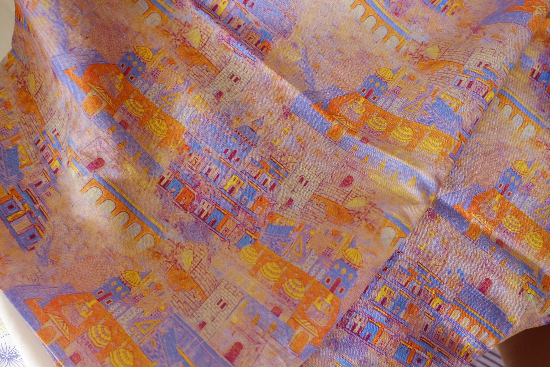 Pastel Cityscape Linen Cotton – 2.2 yd