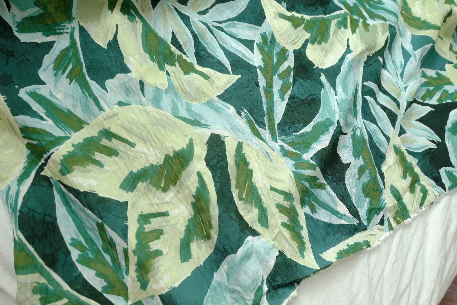 Green Botanical Tencel Cotton Fabric - 3.28 yd