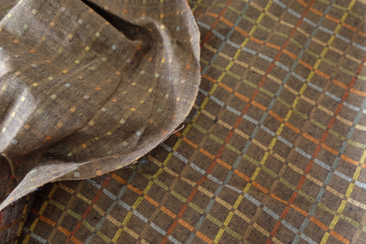 Multicolor Grid Linen Cotton Woven – 2.2 yd