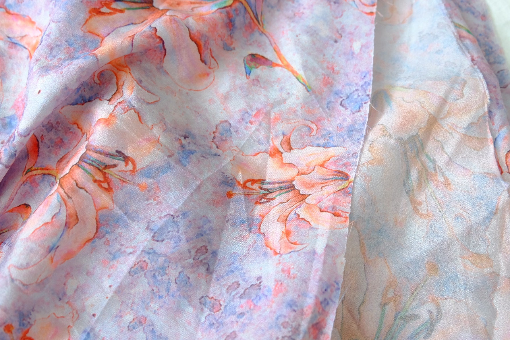 Lily Print Faux Silk Chiffon for Dresses and Blouses 3.0 Yards