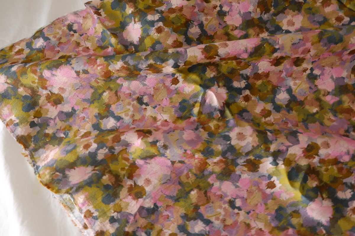 Painterly Wildflowers – Soft Viscose Fabric | 2.7 yards