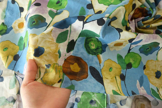 Watercolor Garden Cotton Lawn – 3.28 yd