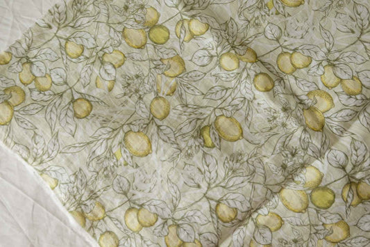 Lemon Pre-Shrunk Linen Cotton Blend — 3.28 yd