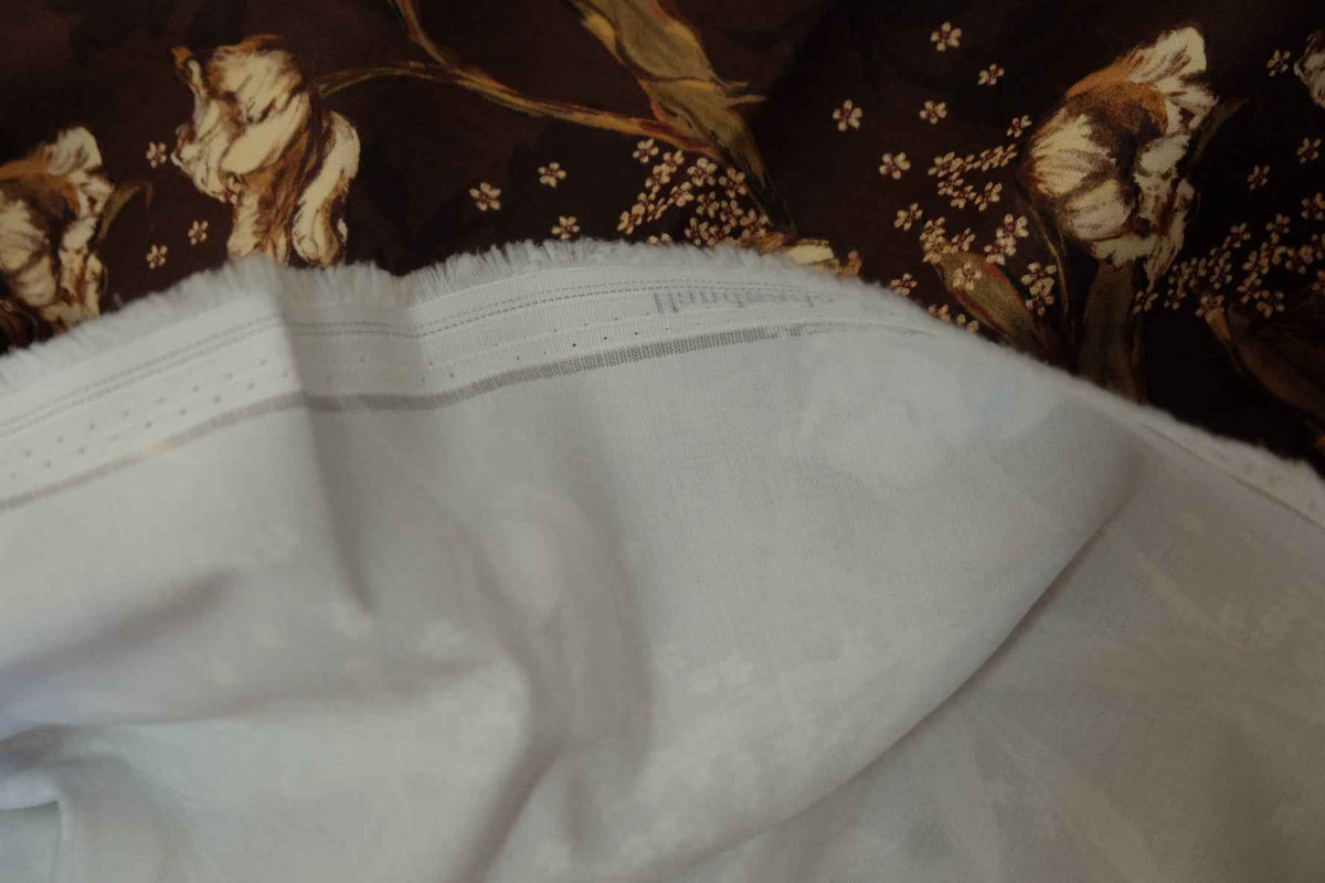 Midnight Botanical Floral Double-Layer Cotton Poplin – 2.19 yd