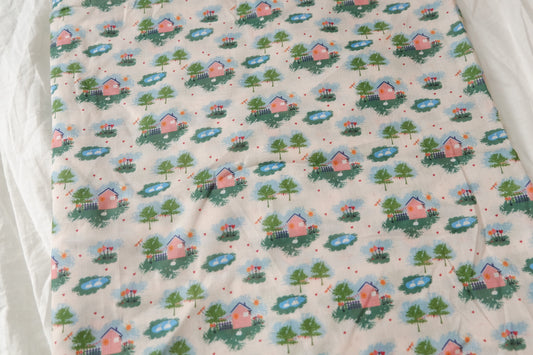 Little House Cottage Cotton Fabric for Dresses and Blouses 3.4 Yards