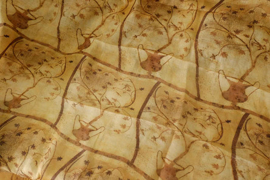 Vintage Sketch Print 100% Ramie Fabric – 1.8 yd