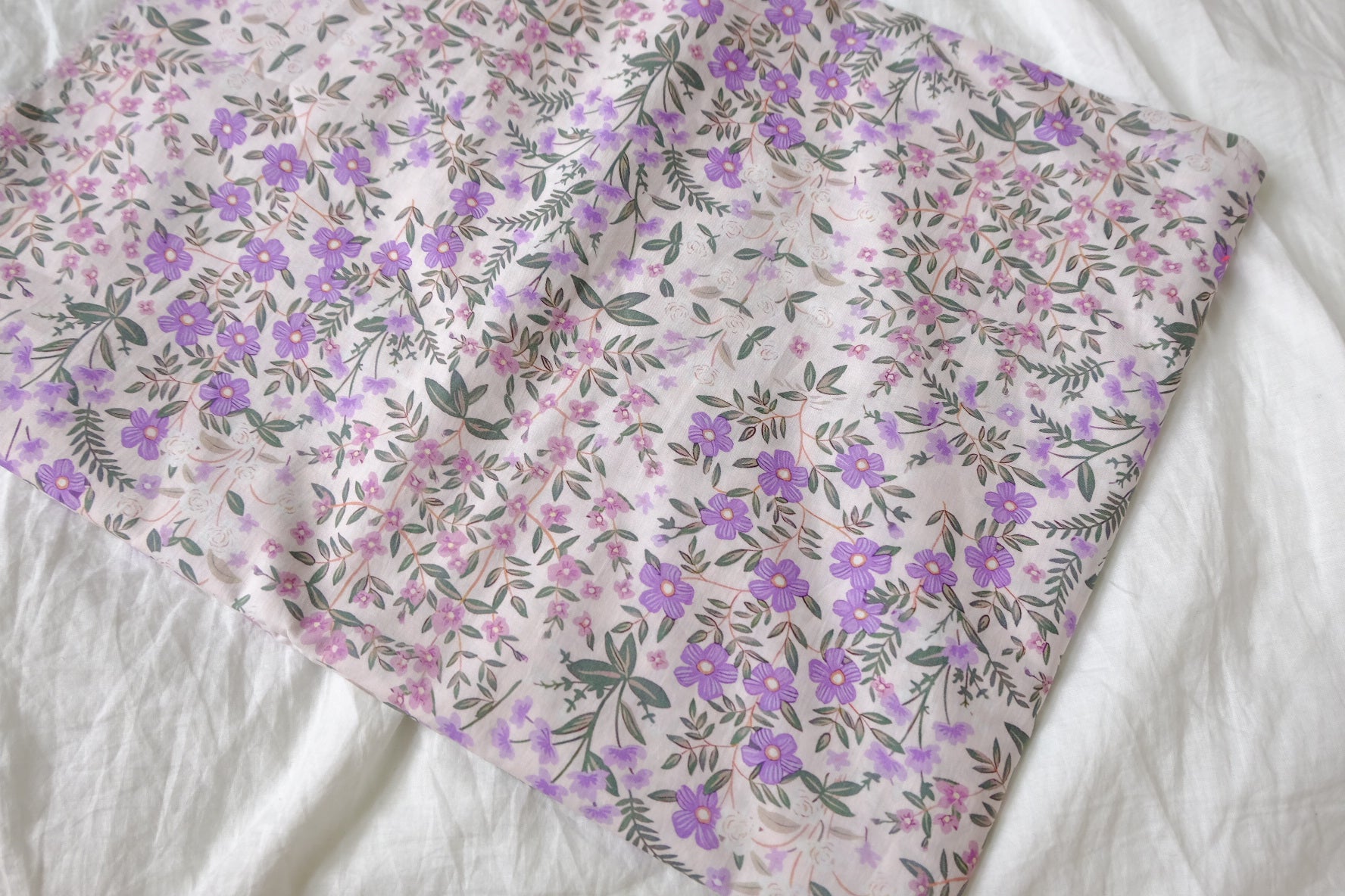 Lilac Meadow Floral Cotton Poplin, 2.19 Yards