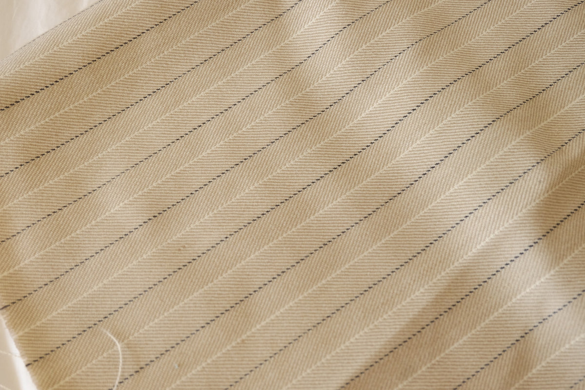Sandstone Pinstripe – Soft Pure Wool Twill – 2.2 yd