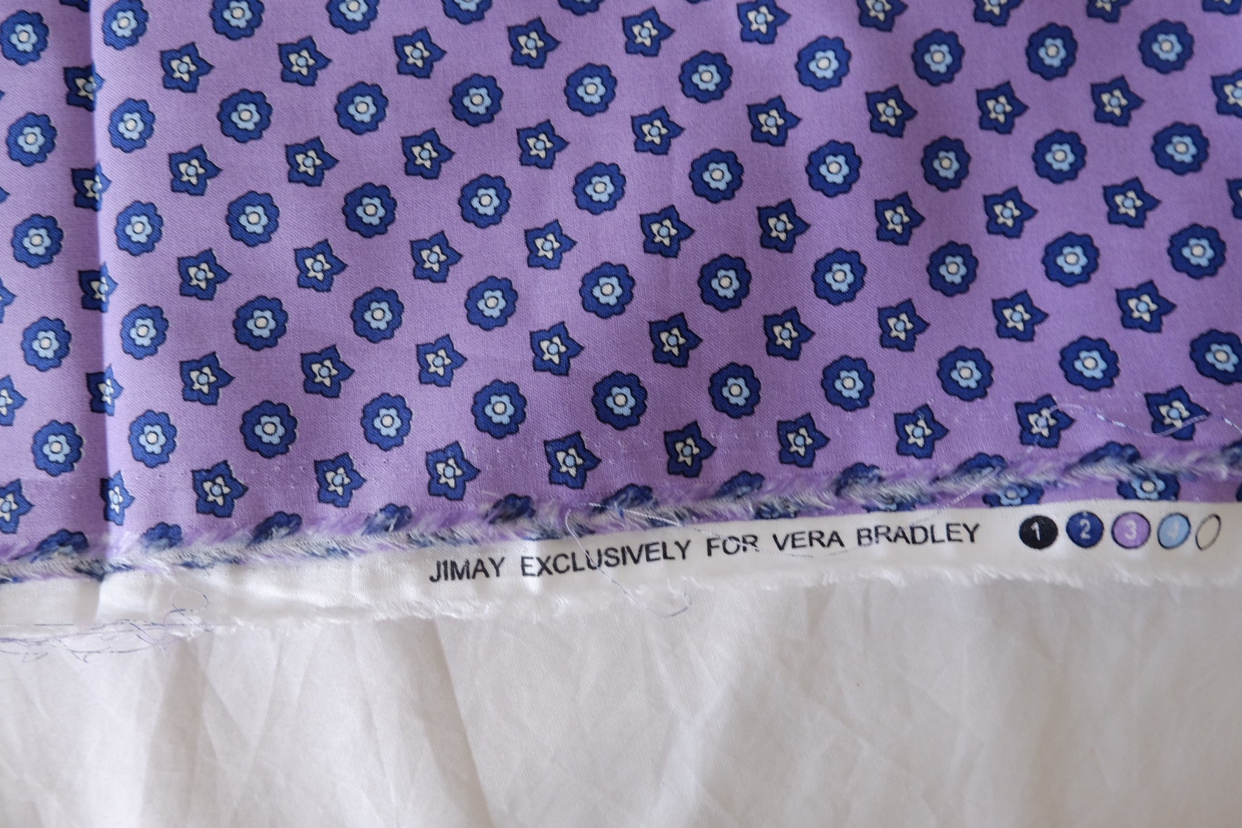 Purple Mini Floral Cotton Poplin Fabric – 2.2 yd