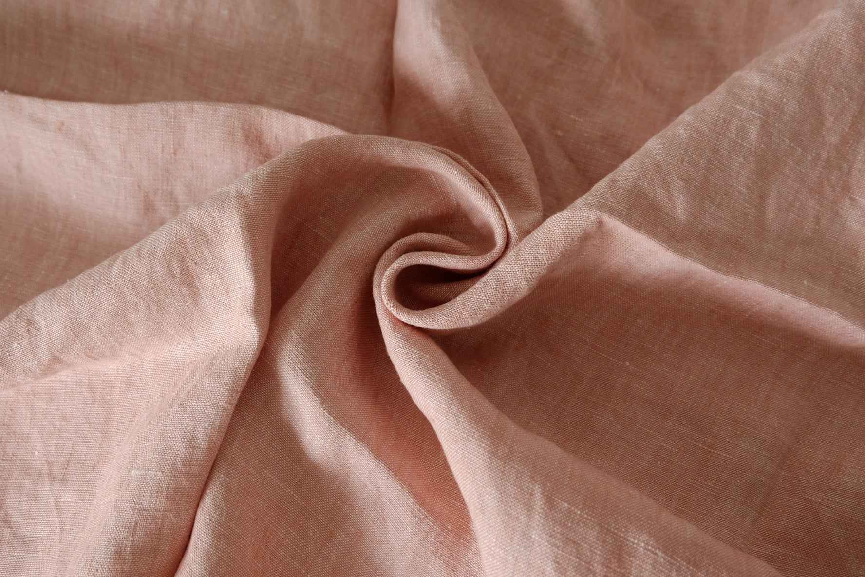 Dusty Rose Yarn-Dyed Pure Linen Fabric – 1.5 yd