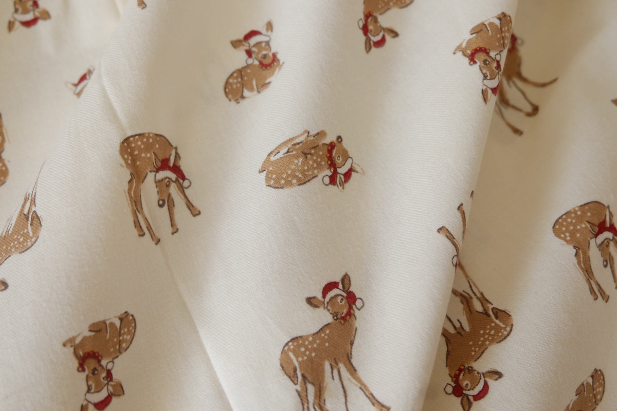 Christmas Fawn – Soft Cotton Twill Fabric – 2.19 yd