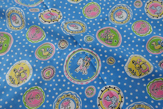 Storybook Medallion Cotton Cloth — 2.19 yd