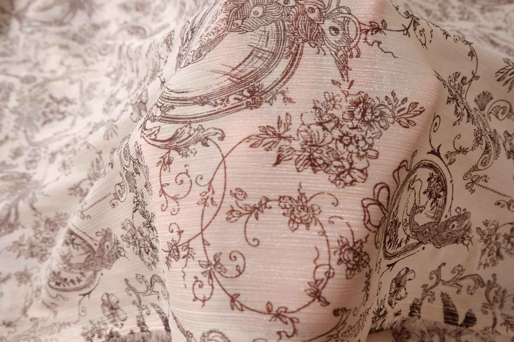 Shimmering Toile Tencel Nylon Fabric, Sheer Lightweight Dress Weight, 3.28 Yards