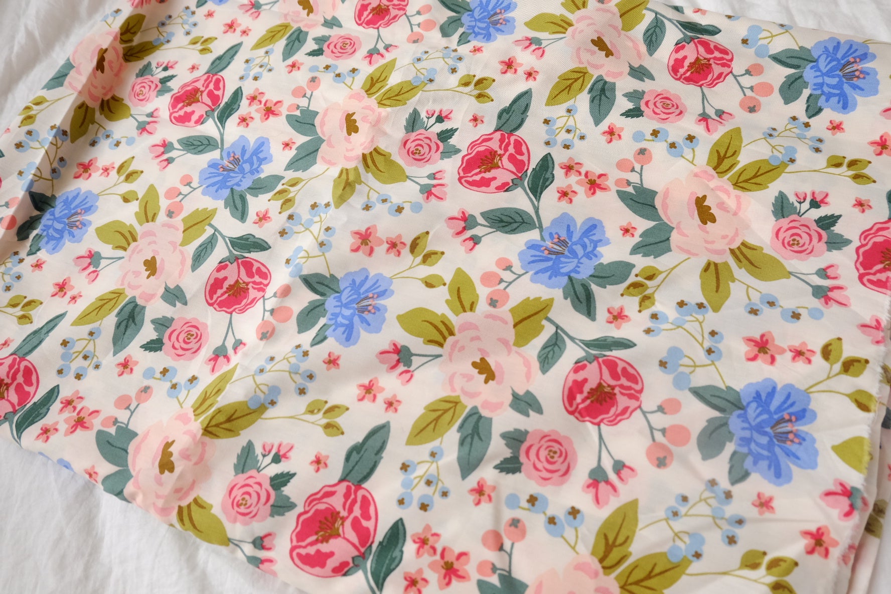 Summer Garden Cotton Poplin Fabric - 3.28 yd