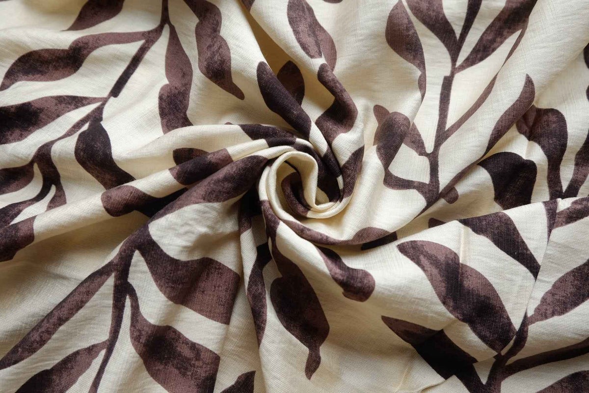Espresso Botanical Tencel Ramie Nylon — 2.0 yd