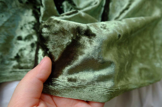Forest Green Crushed Velvet – 2.2 yd