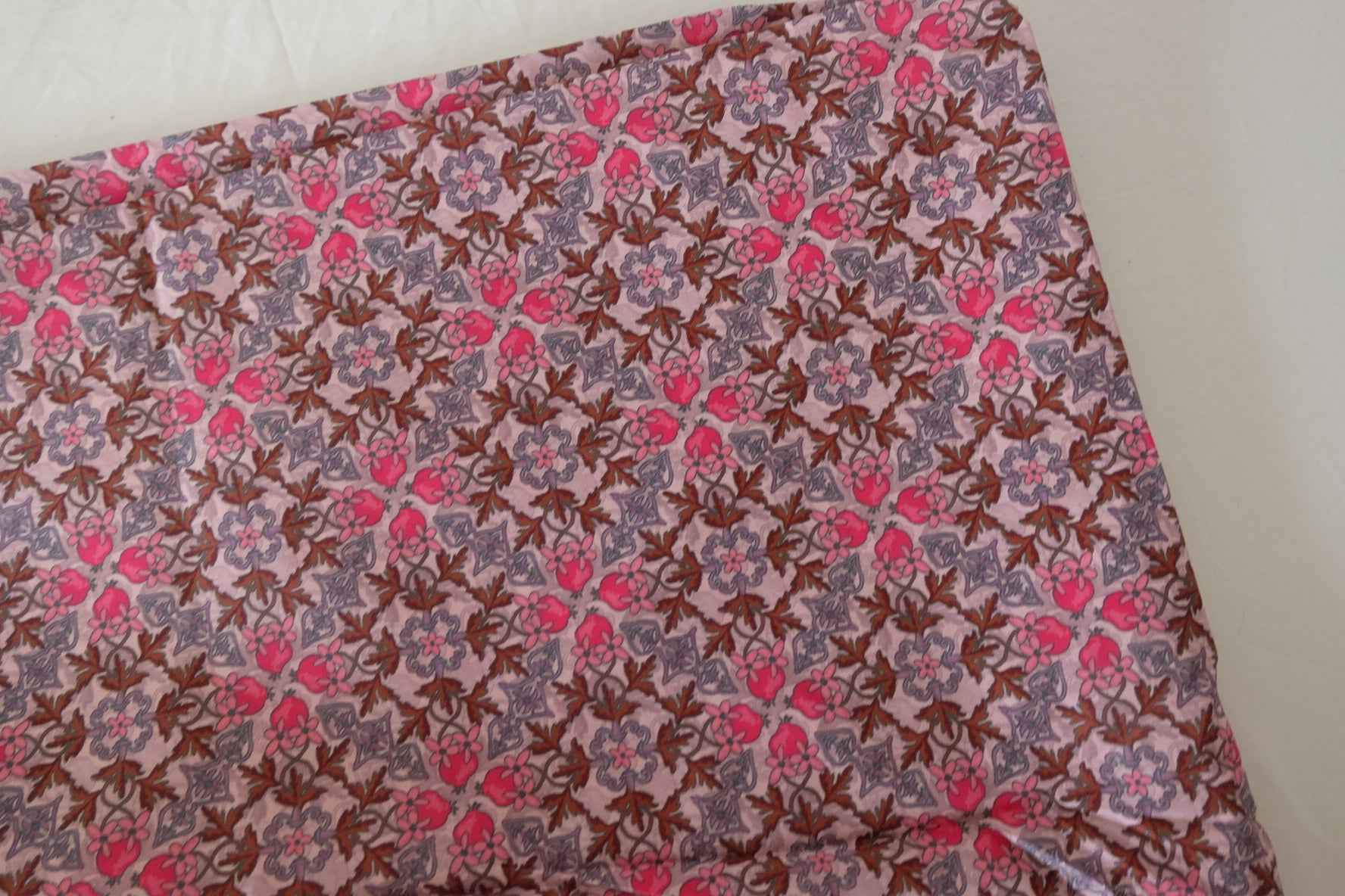 Vintage Pink Floral Cotton Lawn Fabric – 3.8 yd