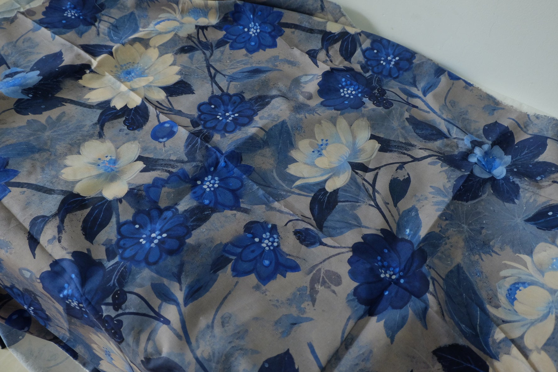 Blue Nocturne Floral Cotton Lawn – 3.3 yd