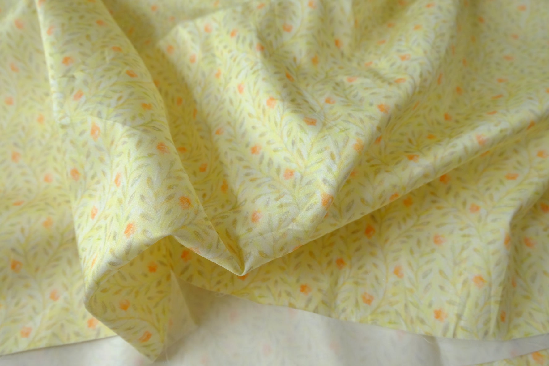 Butter Yellow High-Density Cotton Sateen, 2.2 Yards