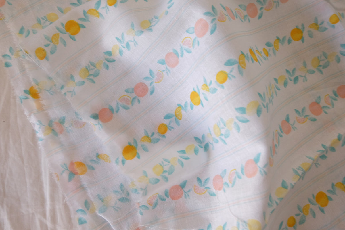 Pastel Citrus Garden Linen Cotton – 2.19 yd