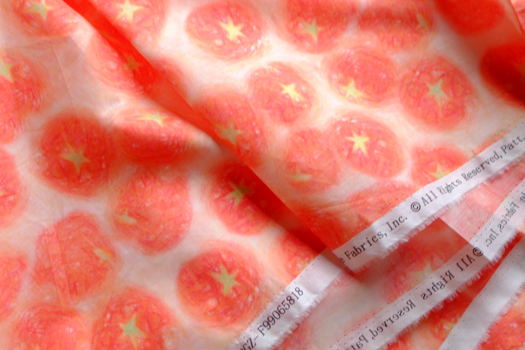Watercolor Tomato 100s Cotton Lawn – 2.2 yd