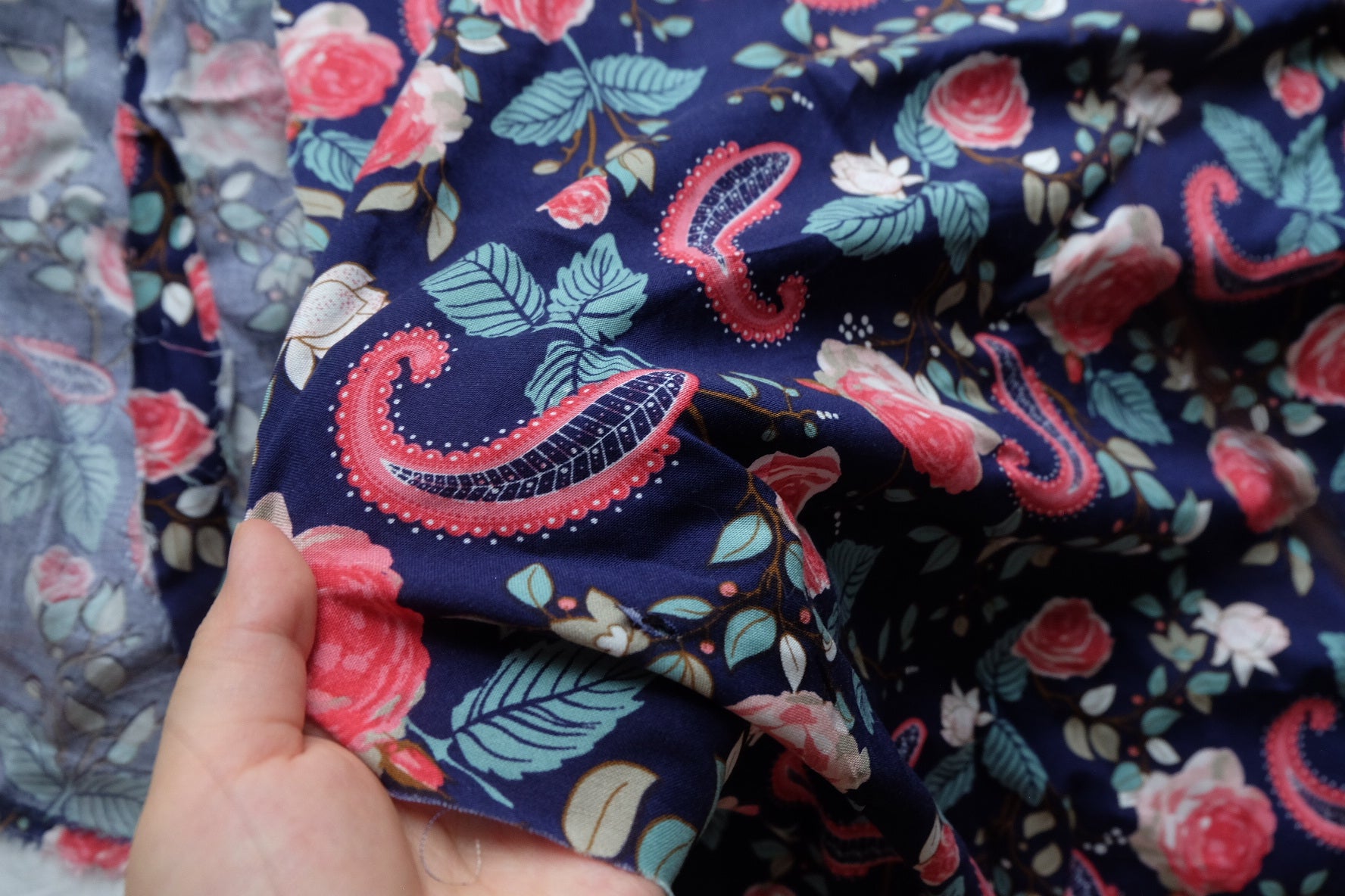 Rose & Paisley Floral Viscose – 3.3 yd
