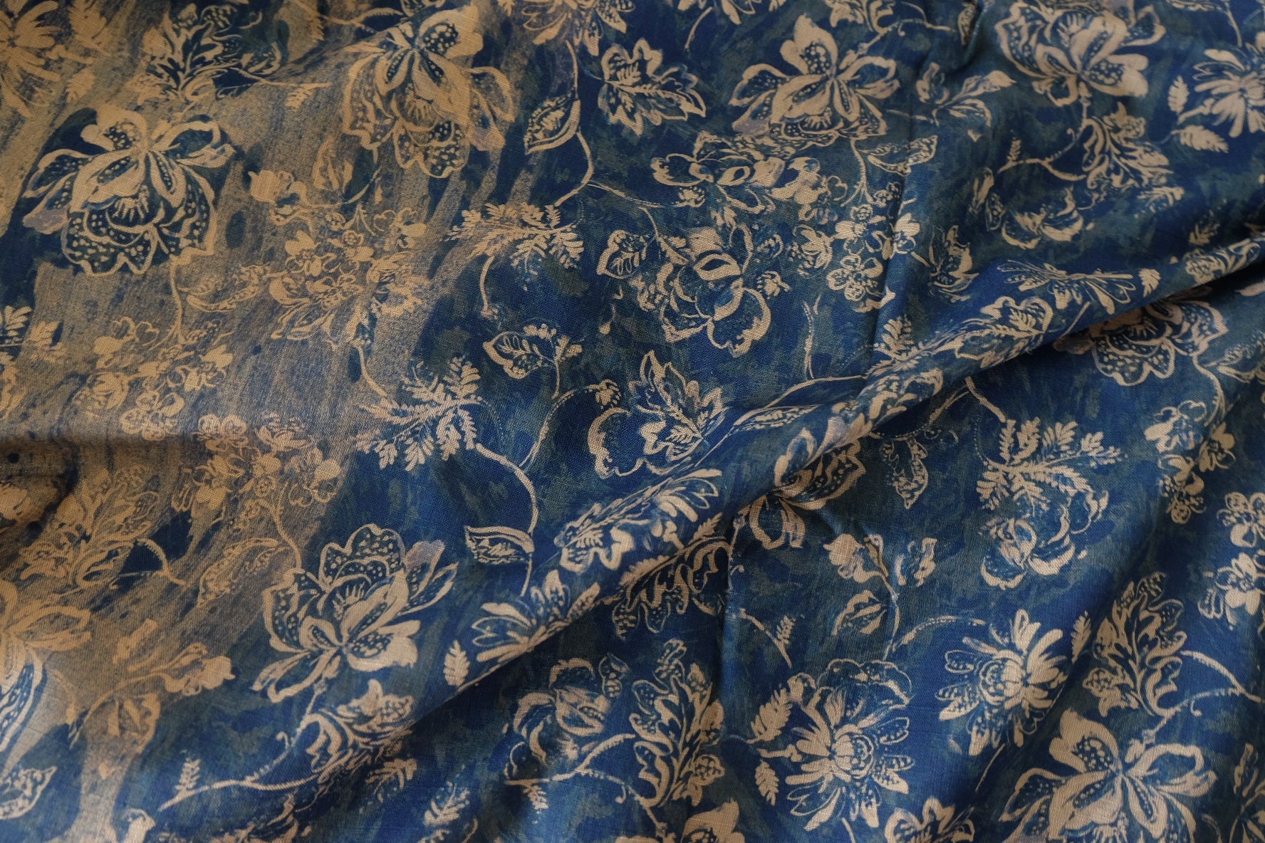 Indigo Vintage Floral Linen Cotton – 3.3 yd
