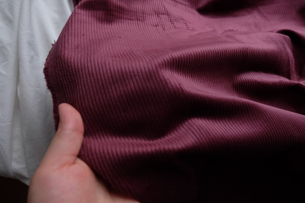 Burgundy Cotton Corduroy – 3.3 yd