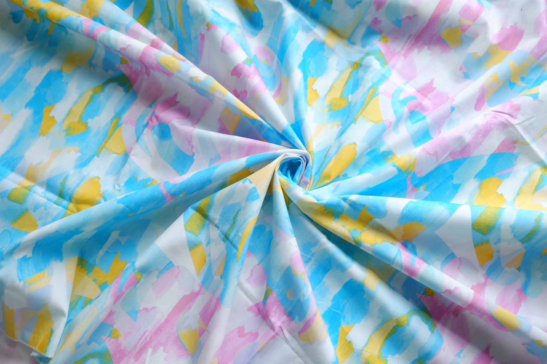 Abstract Watercolor Structured Cotton Poplin – 1.7 yd