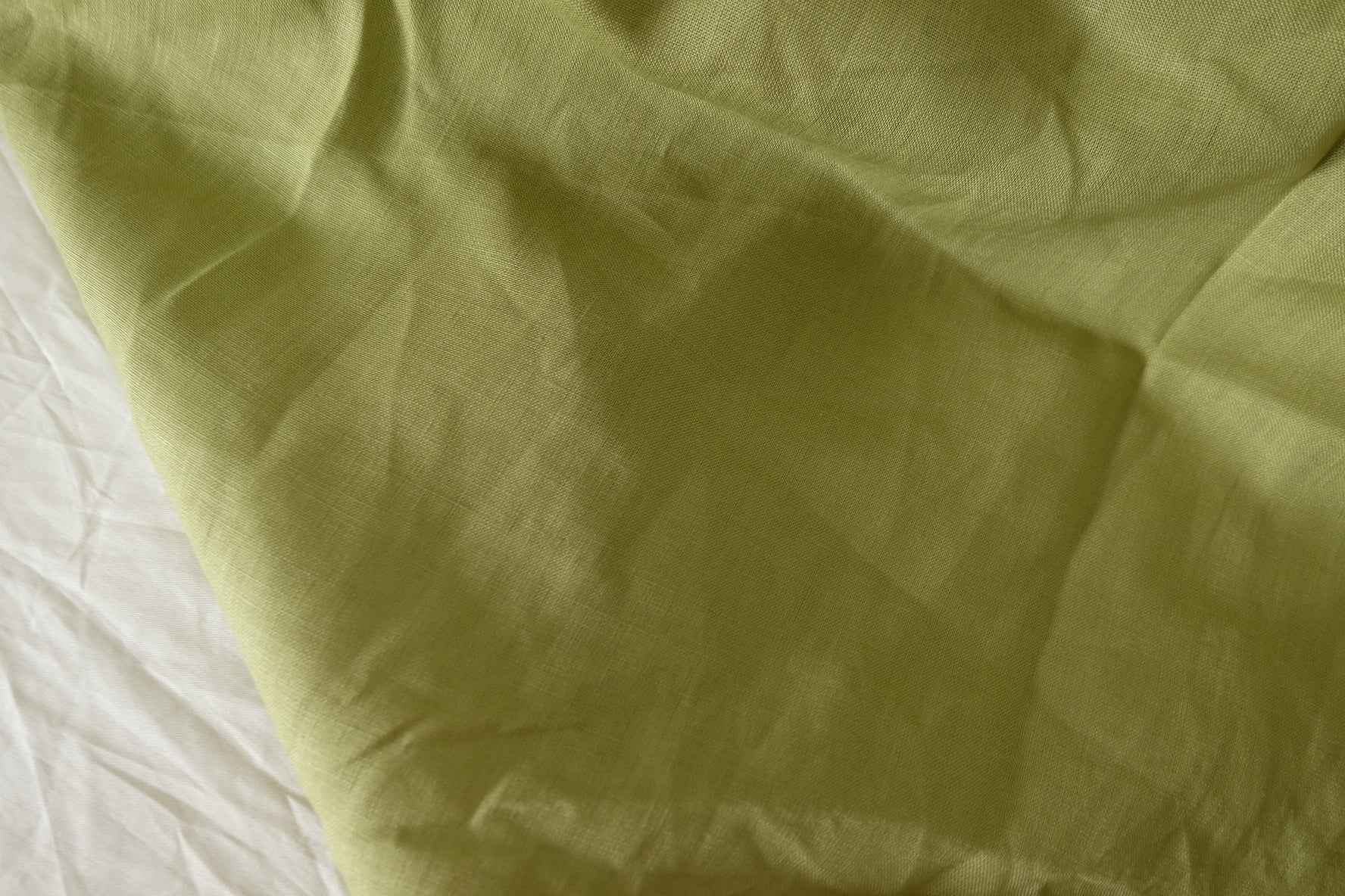 Light Olive Green Heavy Pure Linen — 1.64 yd