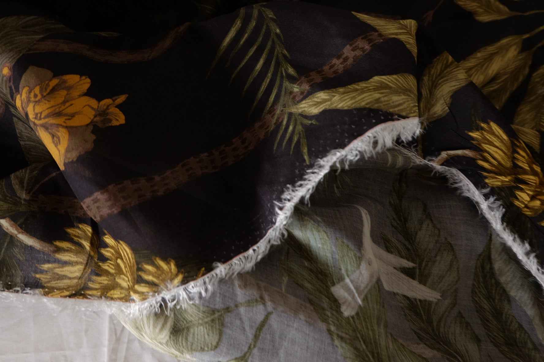 Dark Tropical Lightweight Rayon — 3.28 yd