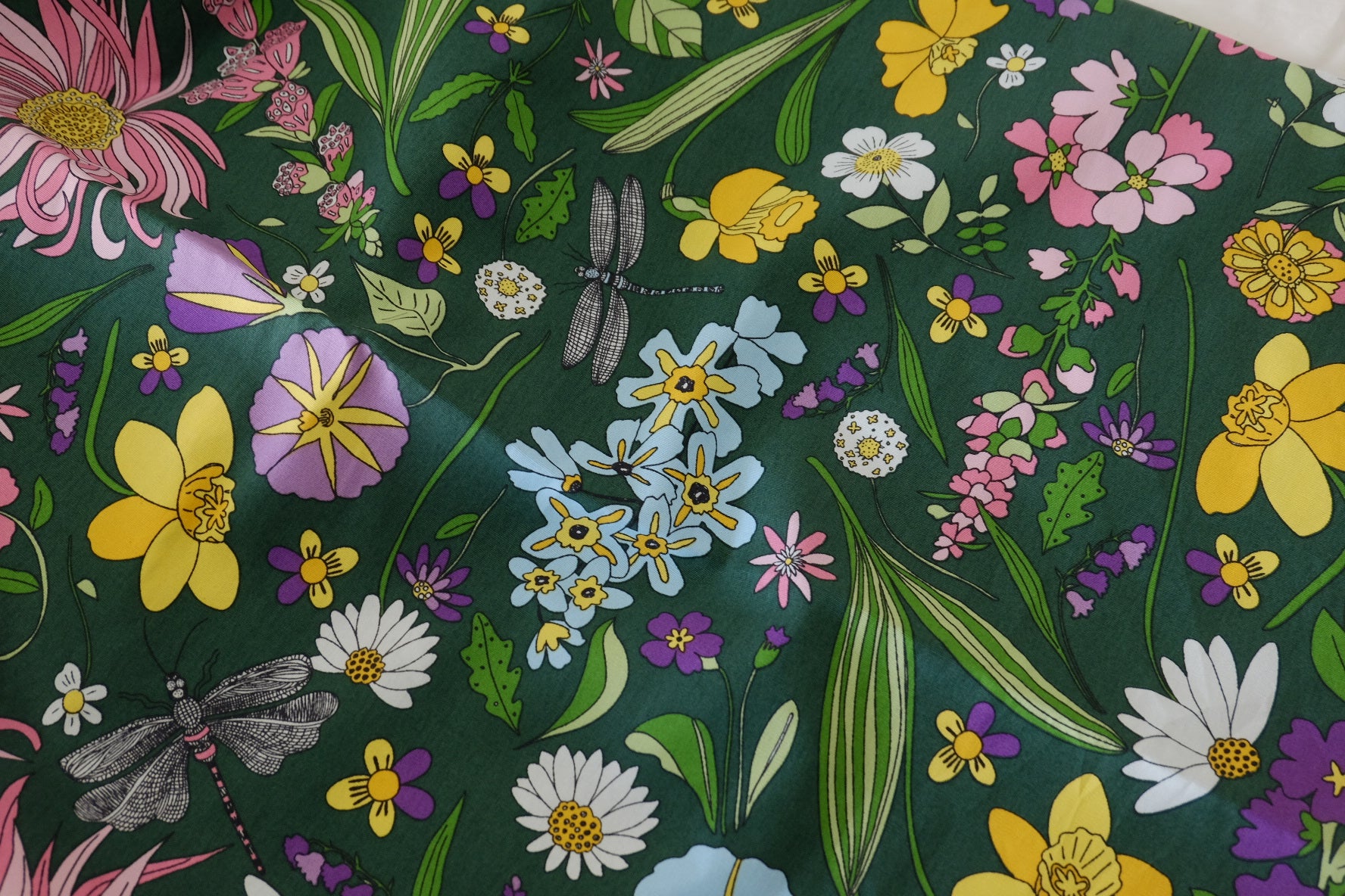 Dragonflies & Wildflowers Cotton Canvas – 2.2 yd