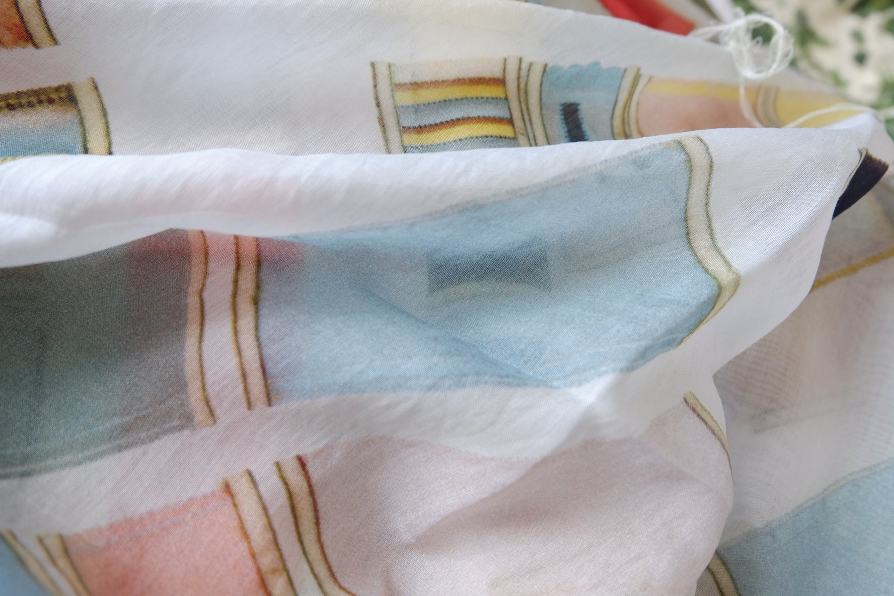 Painterly Geometric Tencel Linen Blend Fabric - 3.28 yd