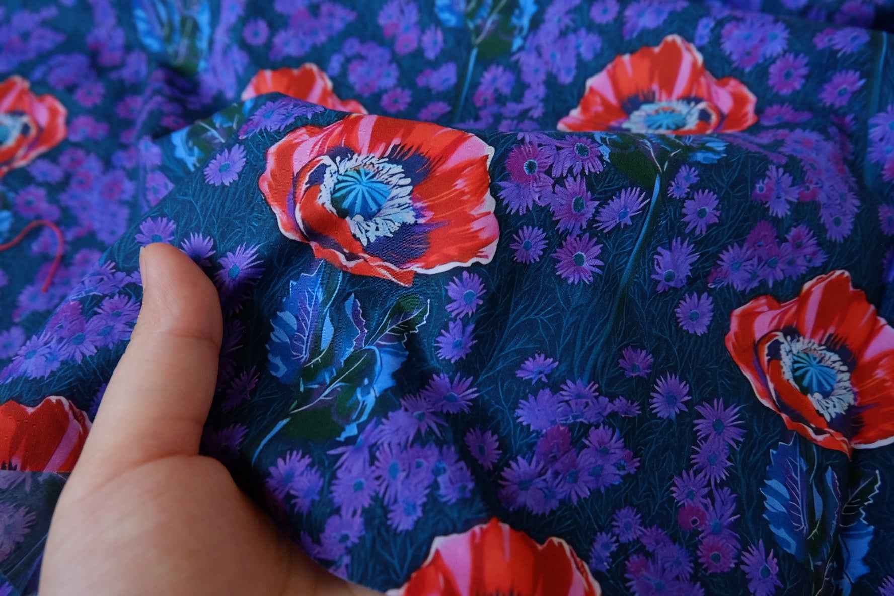 Italian Cotton Lawn Floral Fabric — 2.30 yd