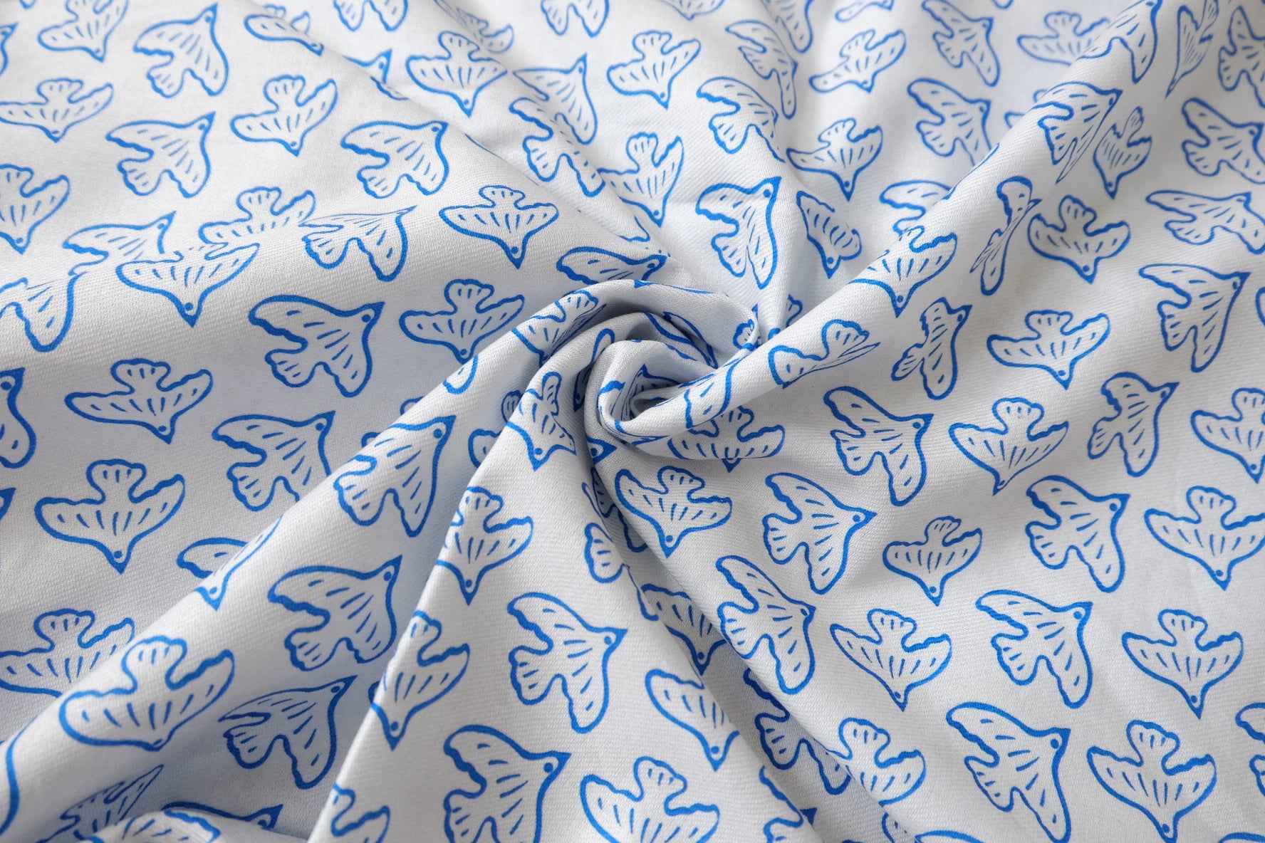 Blue Bird Print Soft Cotton Twill — 2.19 yd Piece