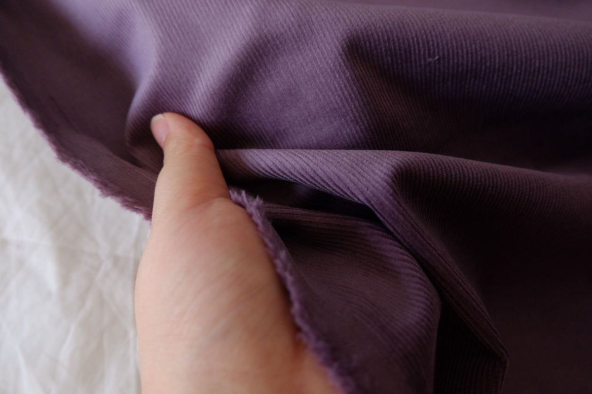 Dusty Mauve Fine-Wale Cotton Corduroy – 2.19 yd