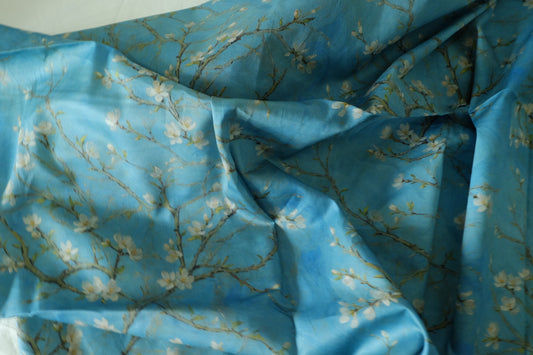 Blue Blossom 60s Cotton Sateen – 3.7 yd
