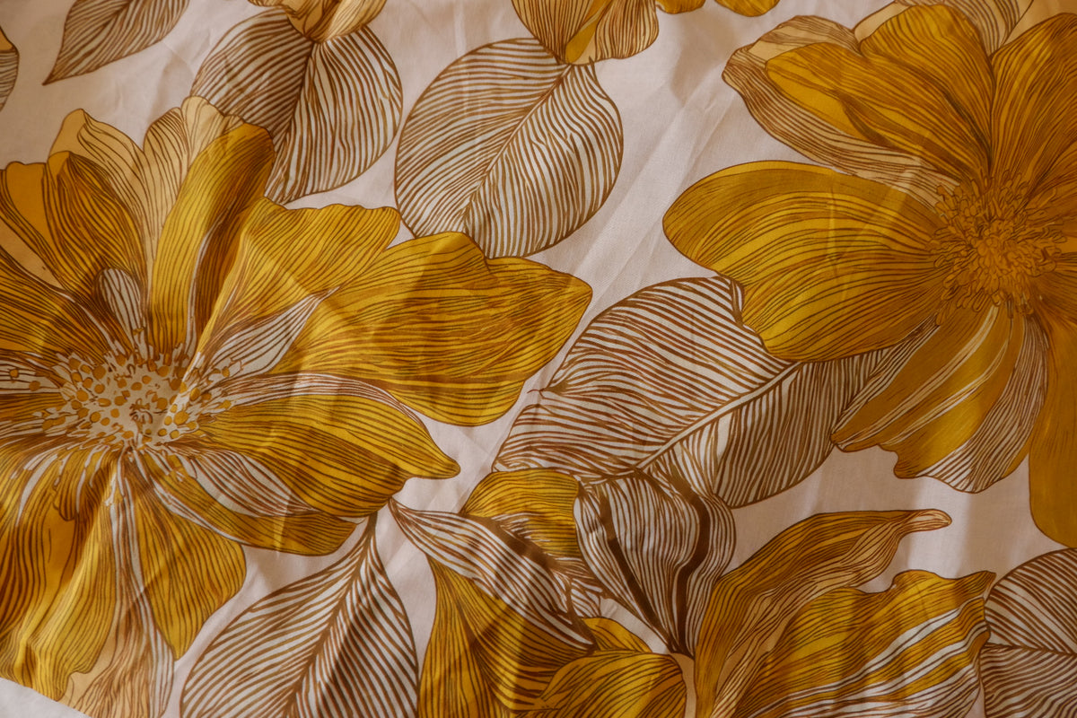 Golden Botanical Floral Cotton Lawn – 2.30 yd