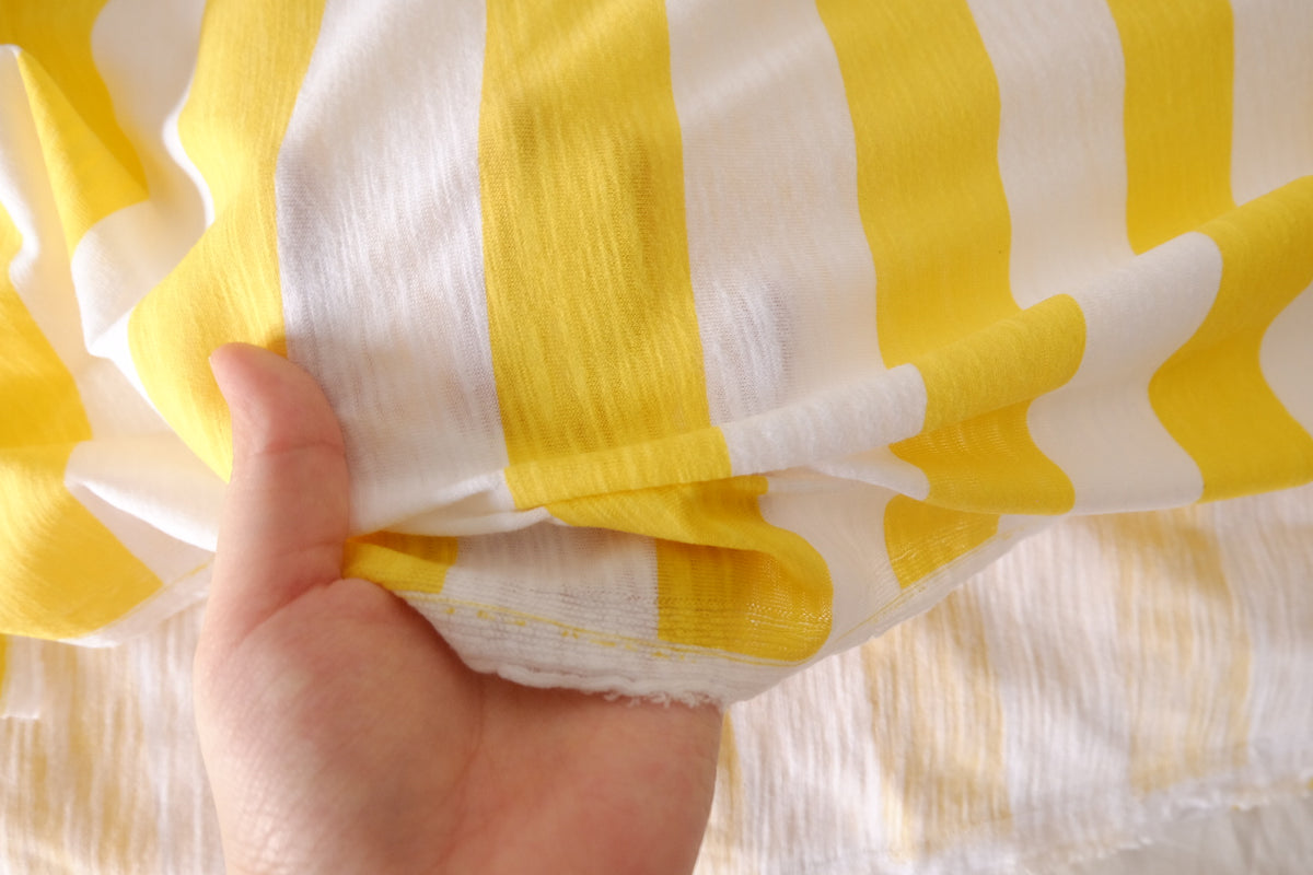 Bold Stripe Cotton Stretch Jersey — 2.19 yd